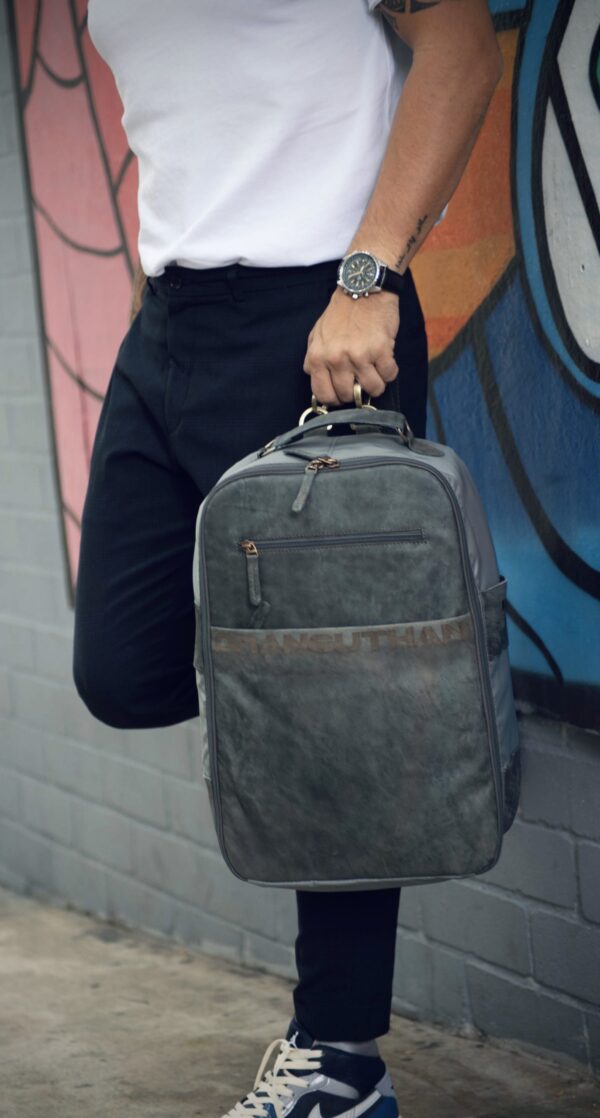 GRAY HARDWARE BACKPACK